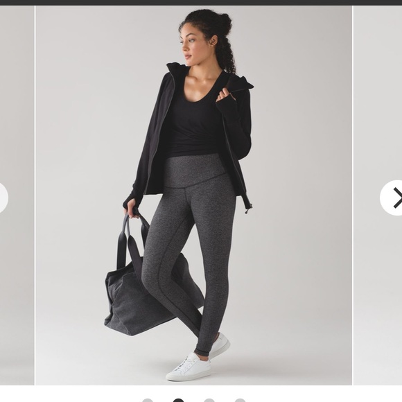 LULULEMON heather herringbone leggings size 4 - Picture 4 of 6